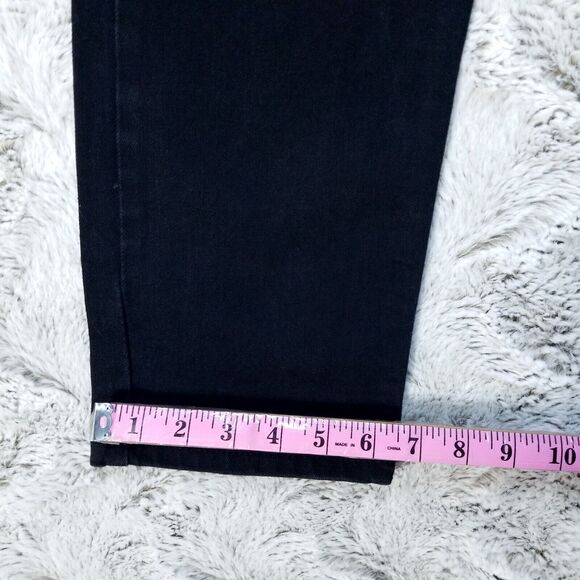 Levis Jeans Mens 32x32 Black 502 Slim Straight American Dark Wash Denim - Picture 6 of 11